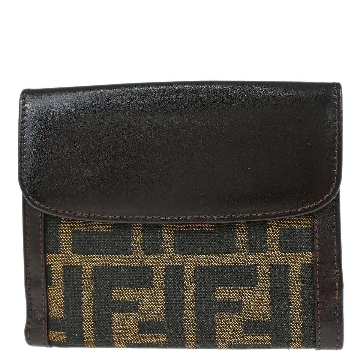 Fendi 2000 Brown Zucca Wallet Purse