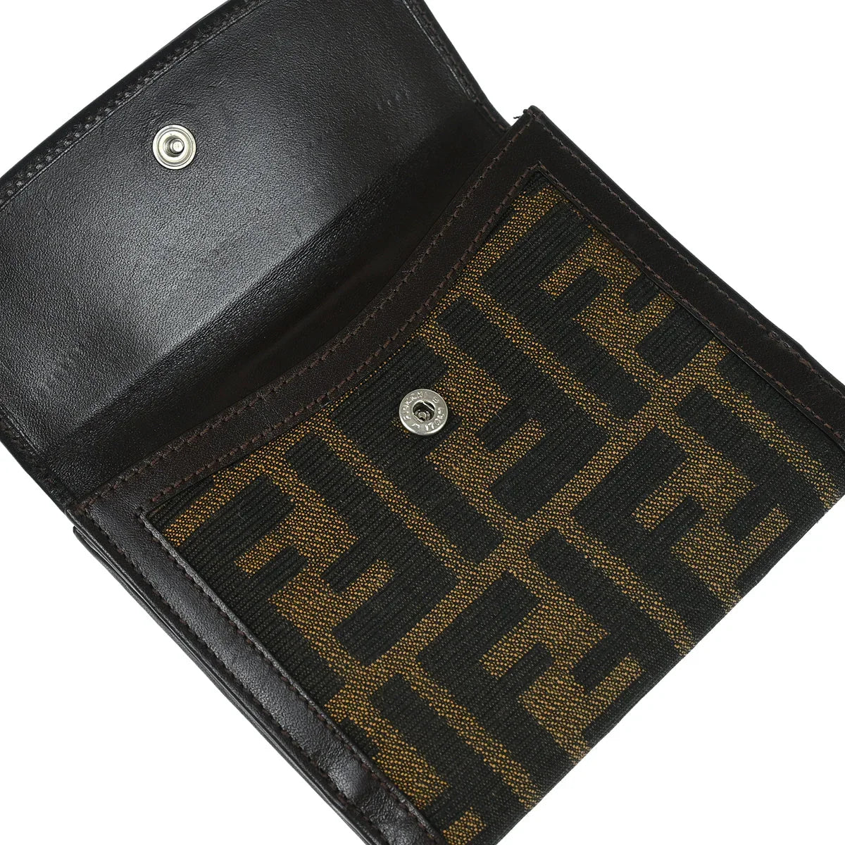 Fendi 2000 Brown Zucca Wallet Purse
