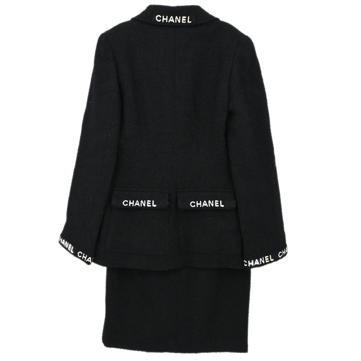 Chanel 1995 Setup Suit Jacket Skirt Black #36