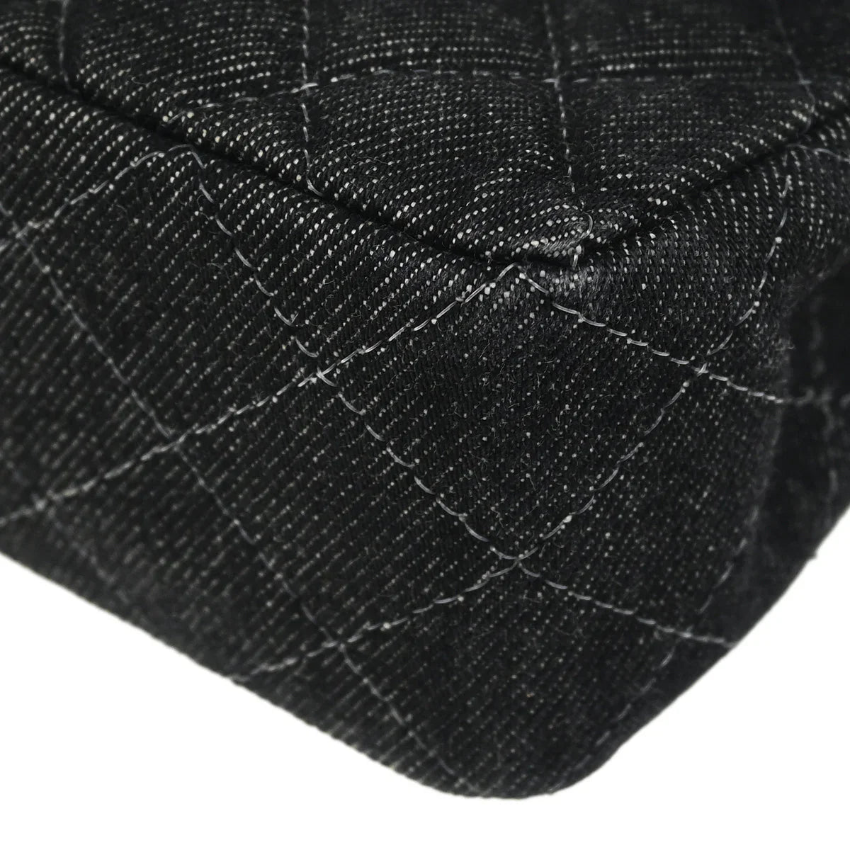 Chanel 1997-1999 Indigo Denim Small Classic Double Flap Shoulder Bag