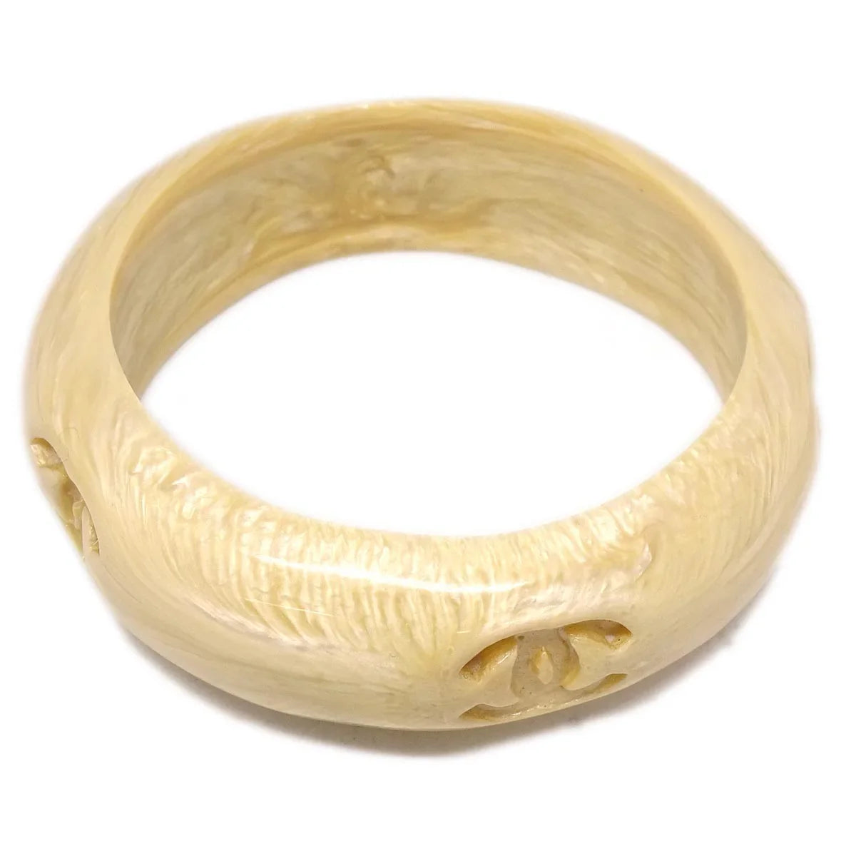 Chanel Bangle Acrylic Beige 96C