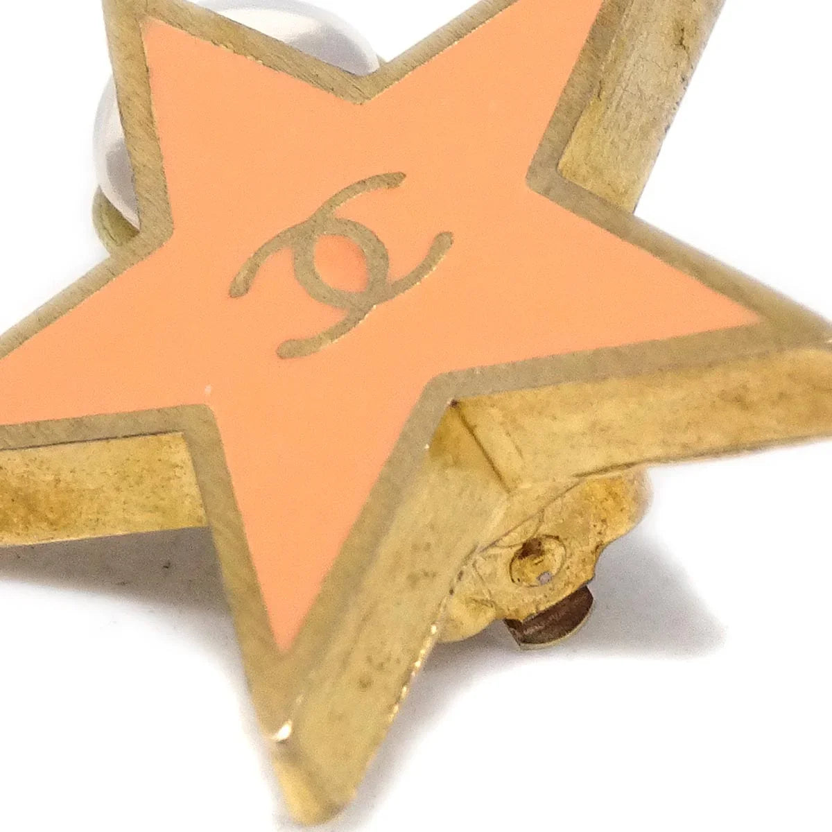 Chanel Star Earrings Clip-On Pink 01P