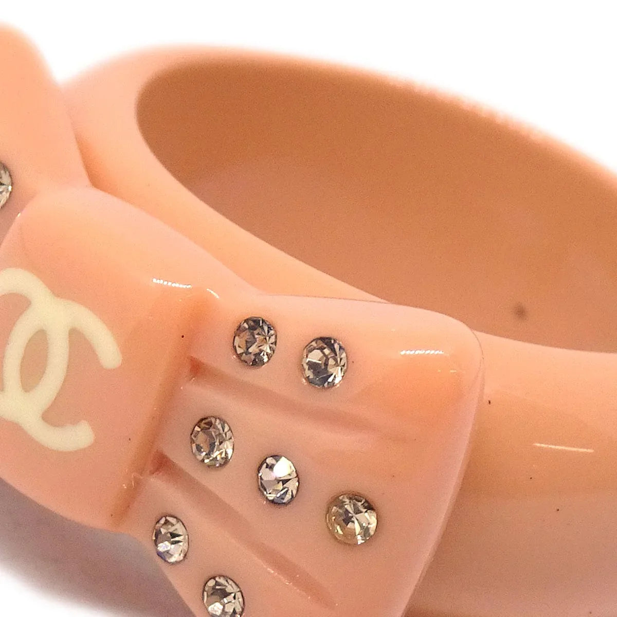 Chanel Ring Pink Acrylic Rhinestone #53 #13 02P
