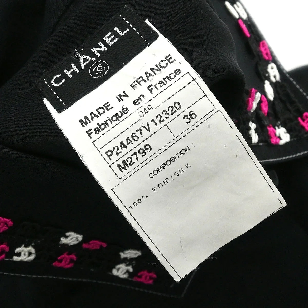 Chanel 2004 Blouse Shirt Black #36