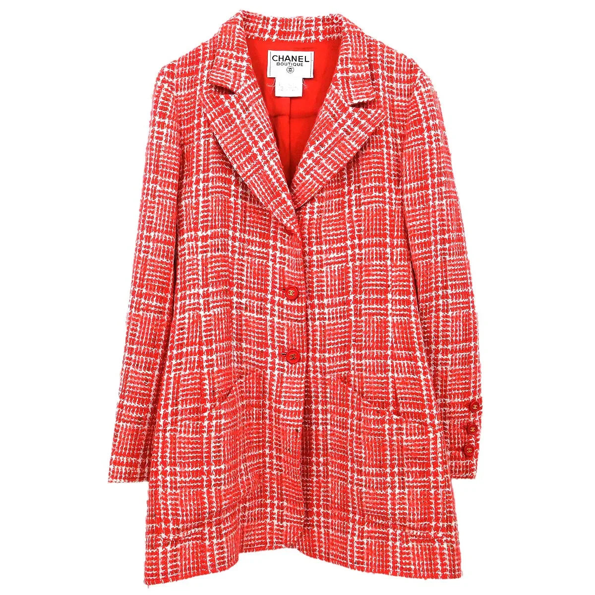 Chanel 1997 Jacket Coat Red #40