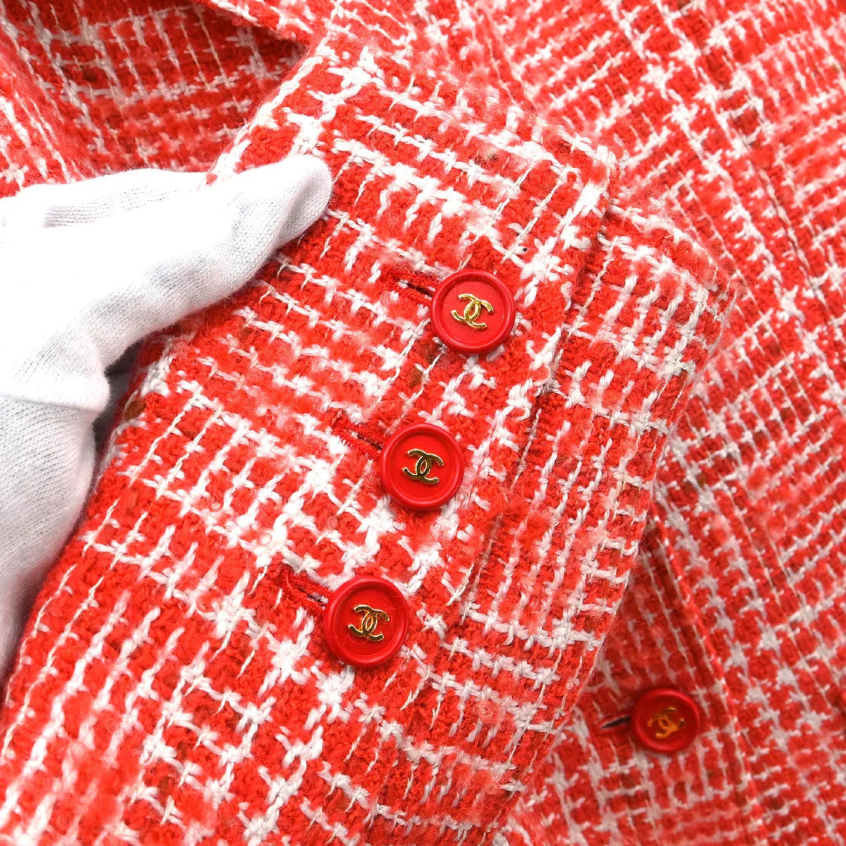 Chanel 1997 Jacket Coat Red #40