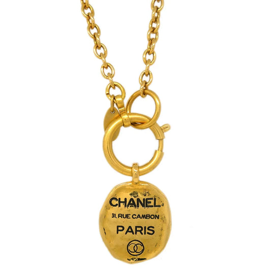 Chanel Chain Pendant Necklace Gold