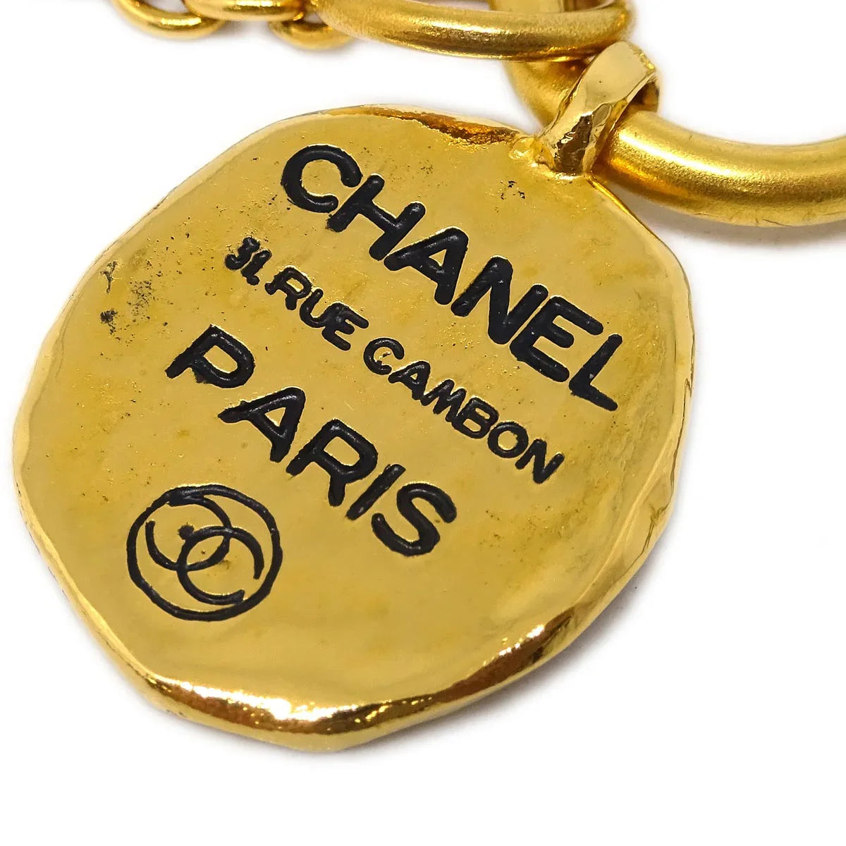 Chanel Chain Pendant Necklace Gold