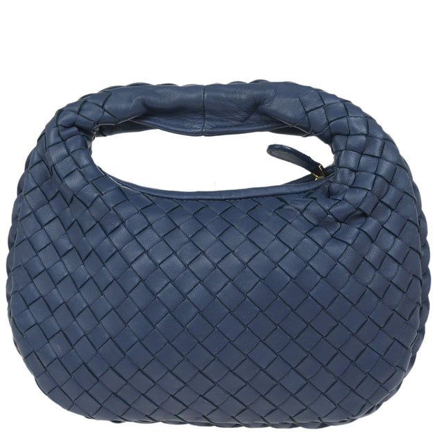 Bottega Veneta Navy Intrecciato Hobo Handbag – AMORE Vintage