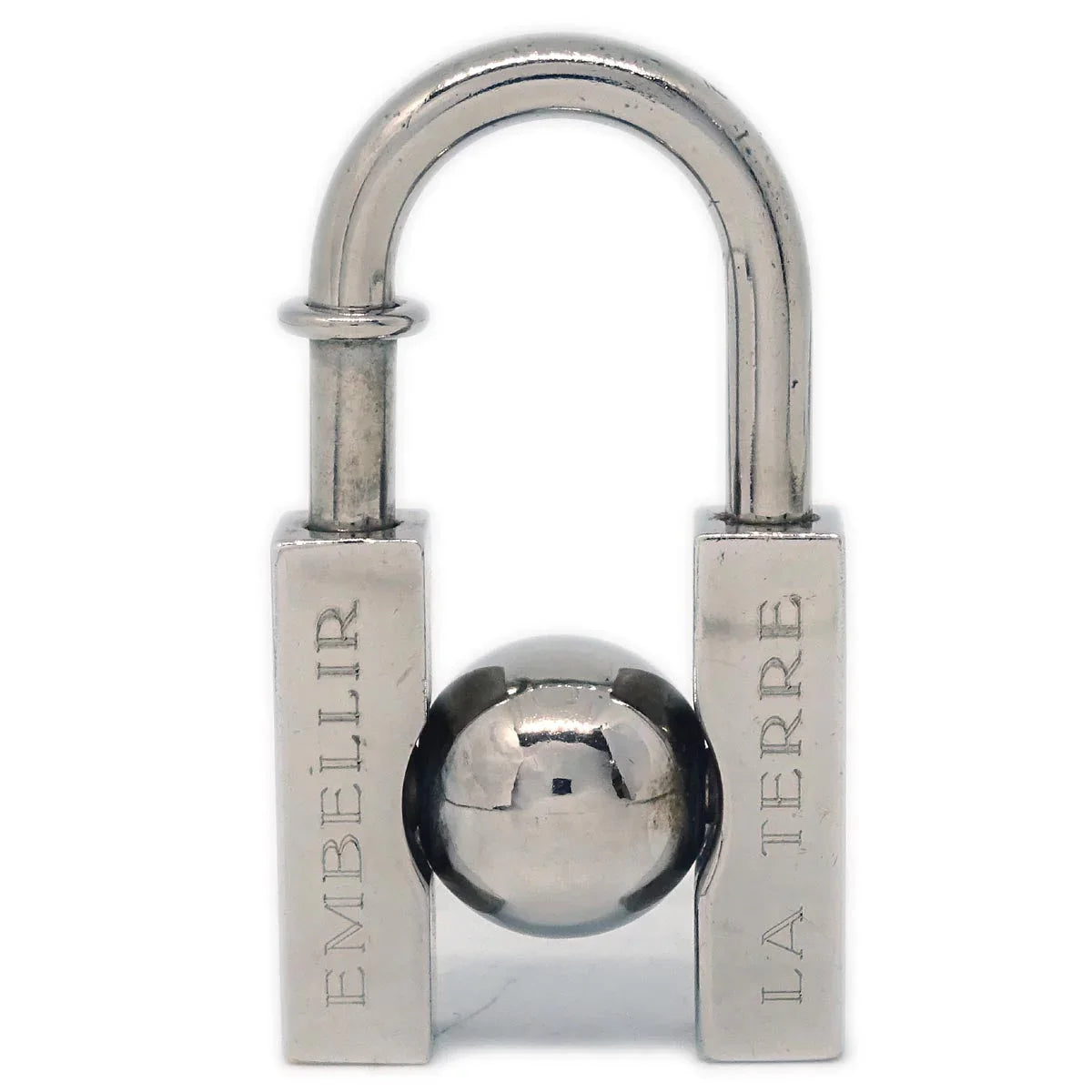Hermes 2001 Earth Cadena Padlock Silver Small Good