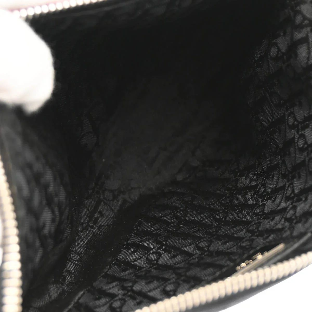Christian Dior 2002 Black Canvas Saddle Handbag