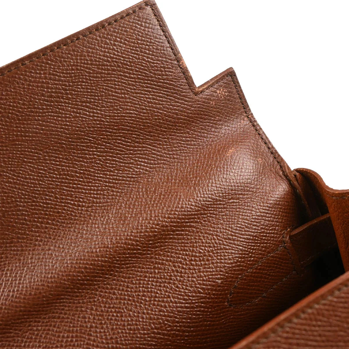 Hermes 1994 Marron Fonce Courchevel Kelly 32 Retourne 2way Shoulder Handbag