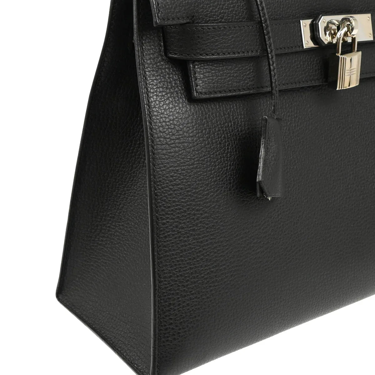 Hermes 2006 Black Togo Kelly 28 Sellier 2way Shoulder Handbag