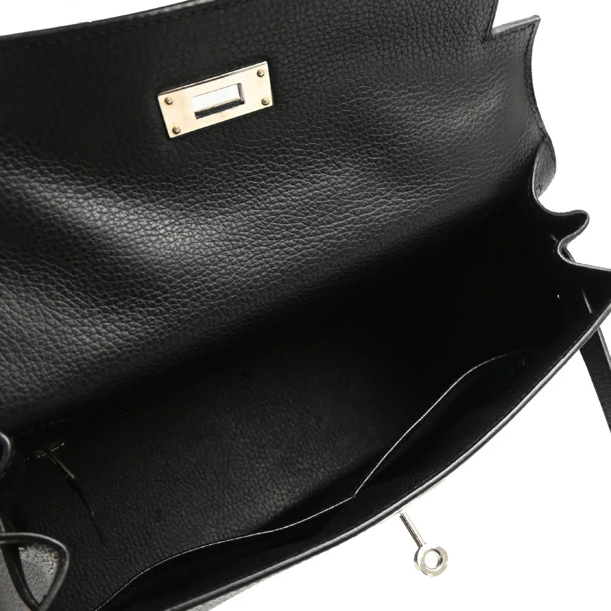 Hermes 2006 Black Togo Kelly 28 Sellier 2way Shoulder Handbag