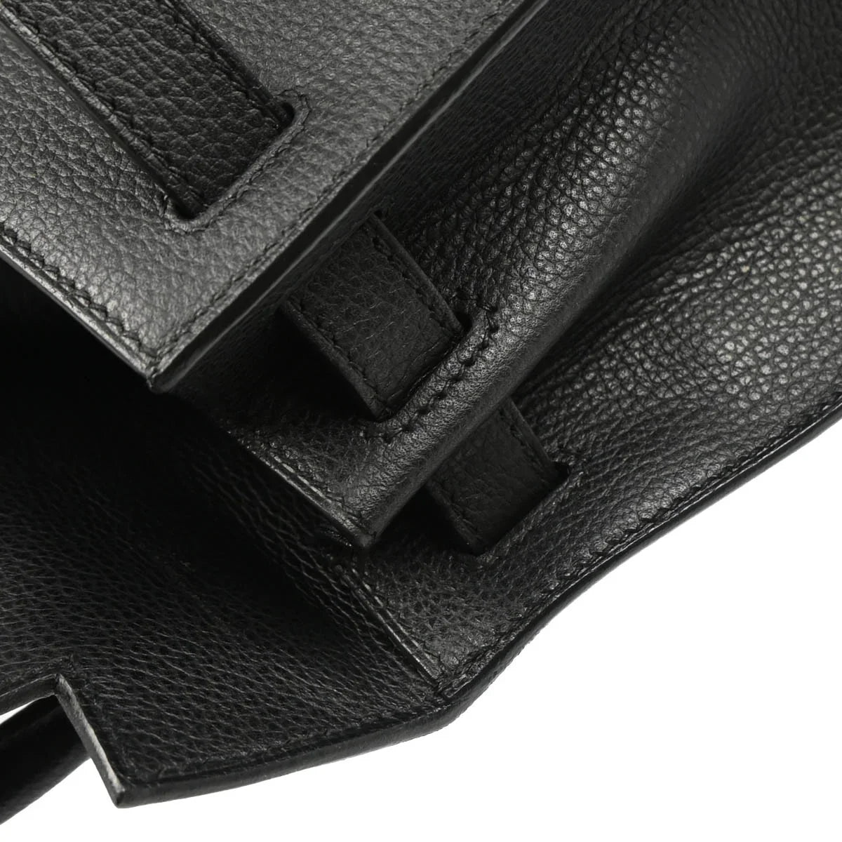 Hermes 2006 Black Togo Kelly 28 Sellier 2way Shoulder Handbag