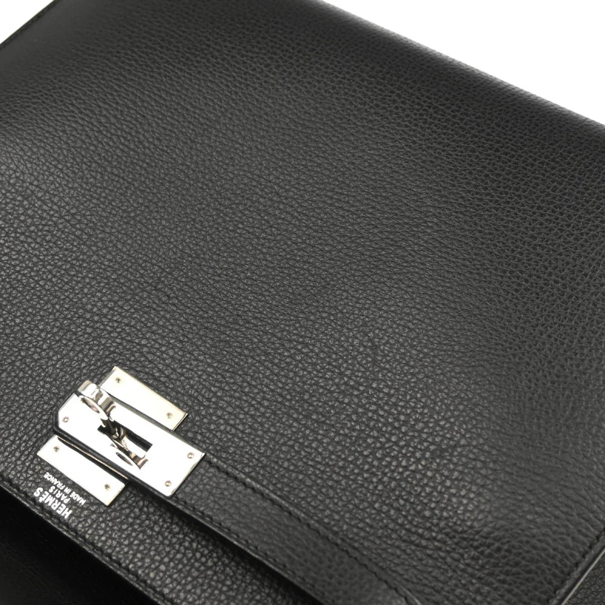 Hermes 2006 Black Togo Kelly 28 Sellier 2way Shoulder Handbag