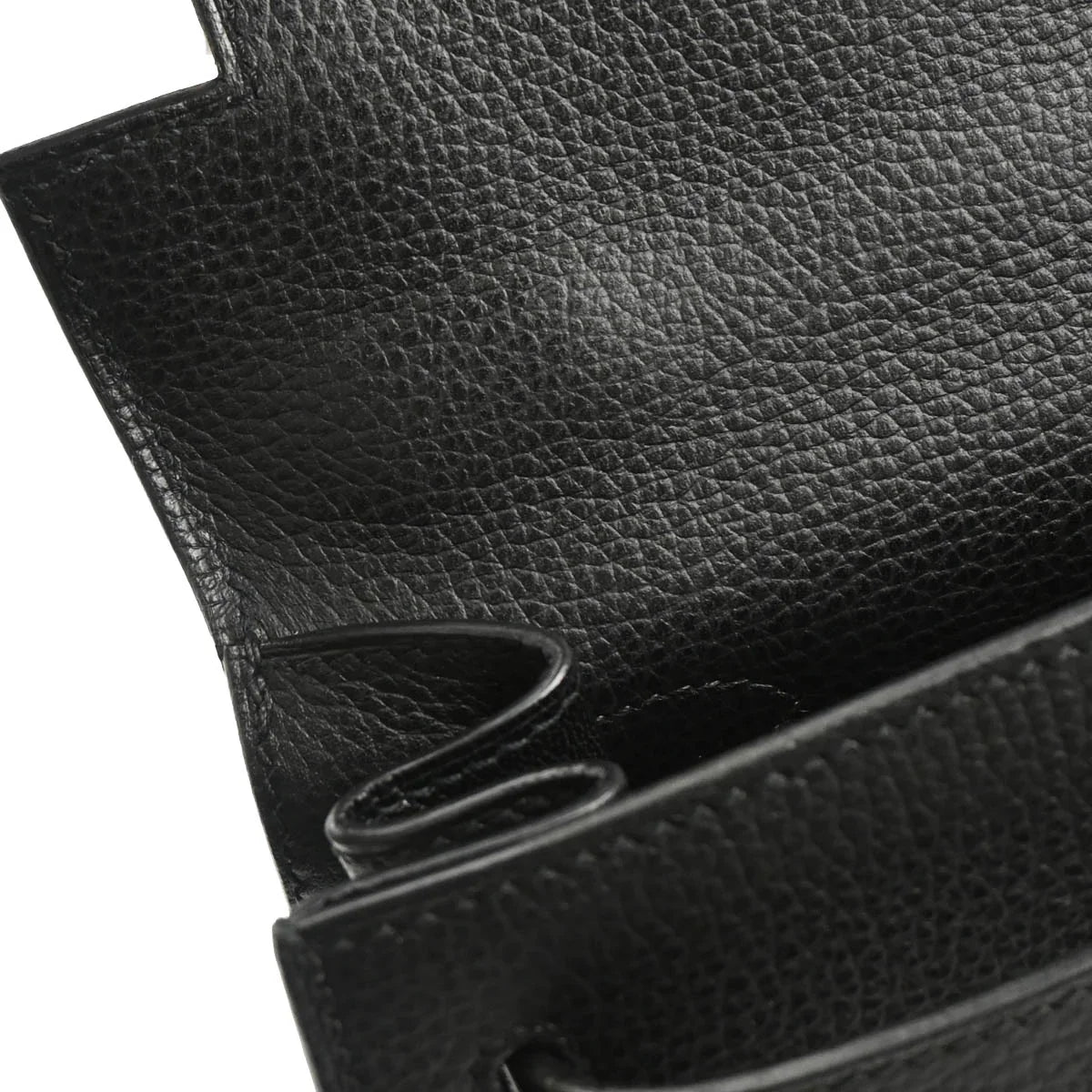 Hermes 2006 Black Togo Kelly 28 Sellier 2way Shoulder Handbag