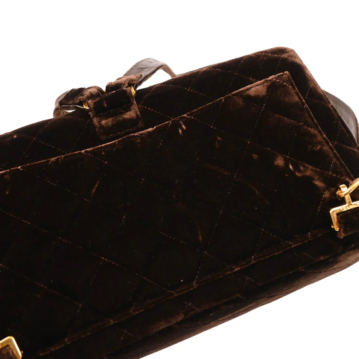 Chanel 1994-1996 Brown Velvet Classic Flap Chain Backpack