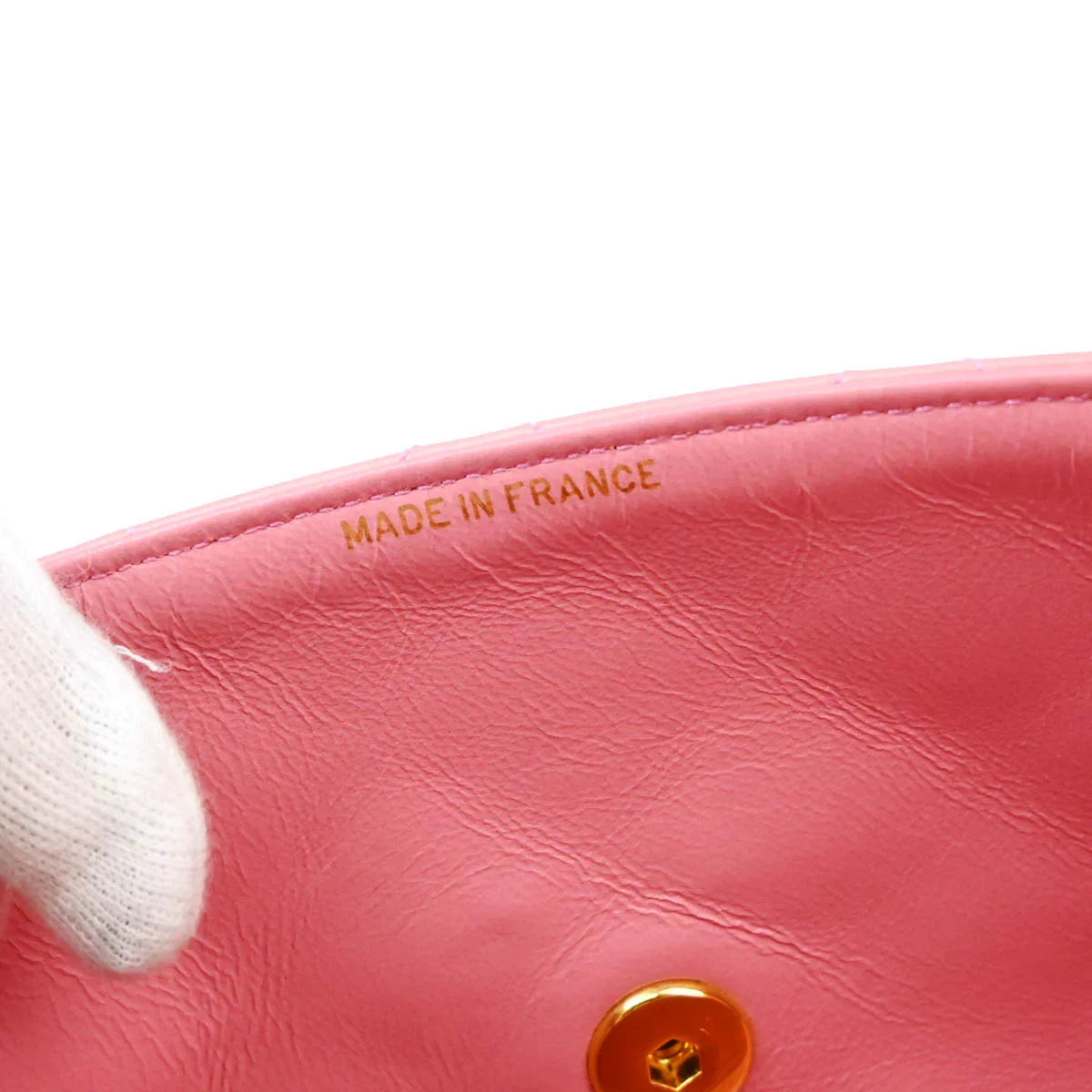 Chanel 1989-1991 Pink Lambskin Shoulder Bag