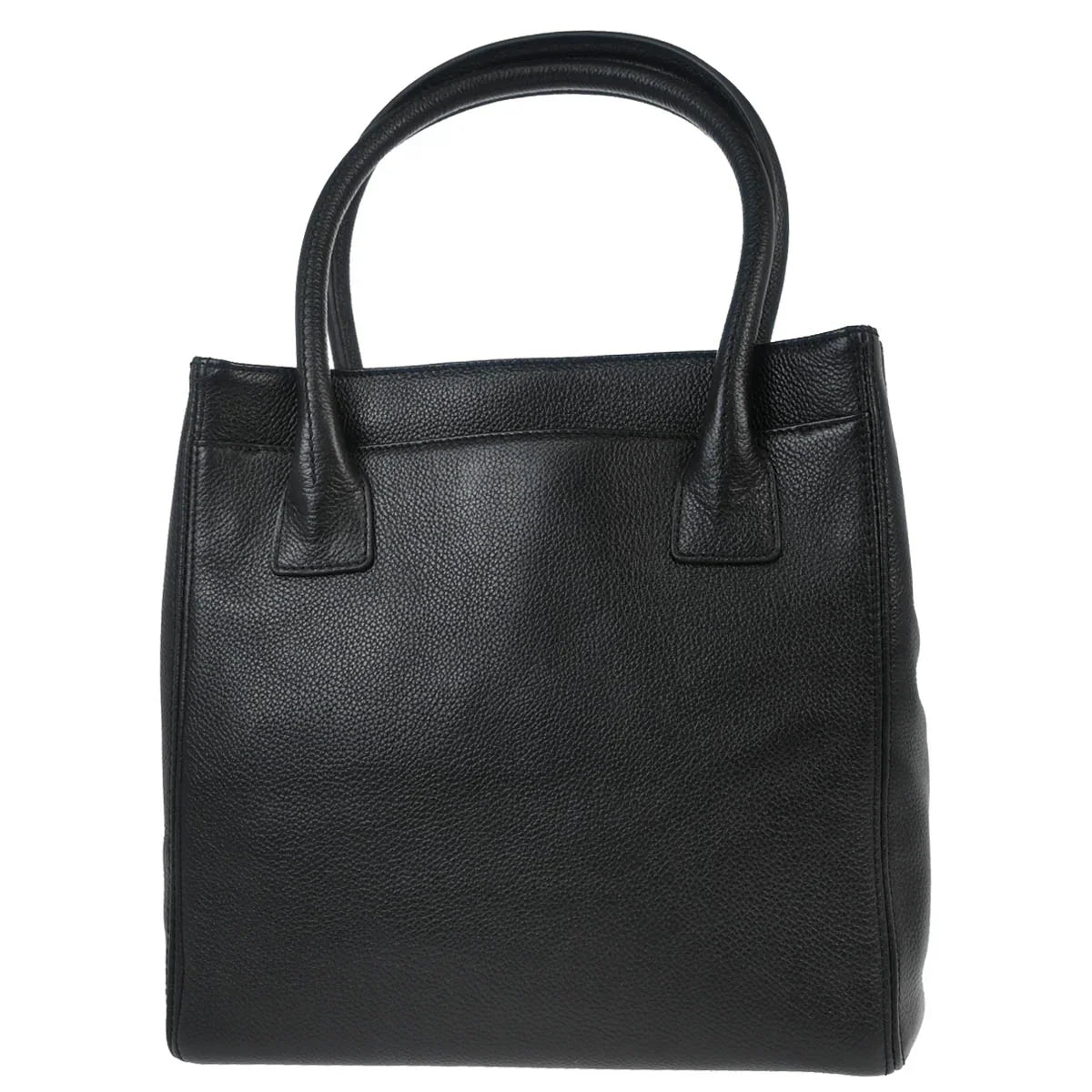 Chanel 2005-2006 Black Calfskin Mademoiselle Lock Tote Handbag
