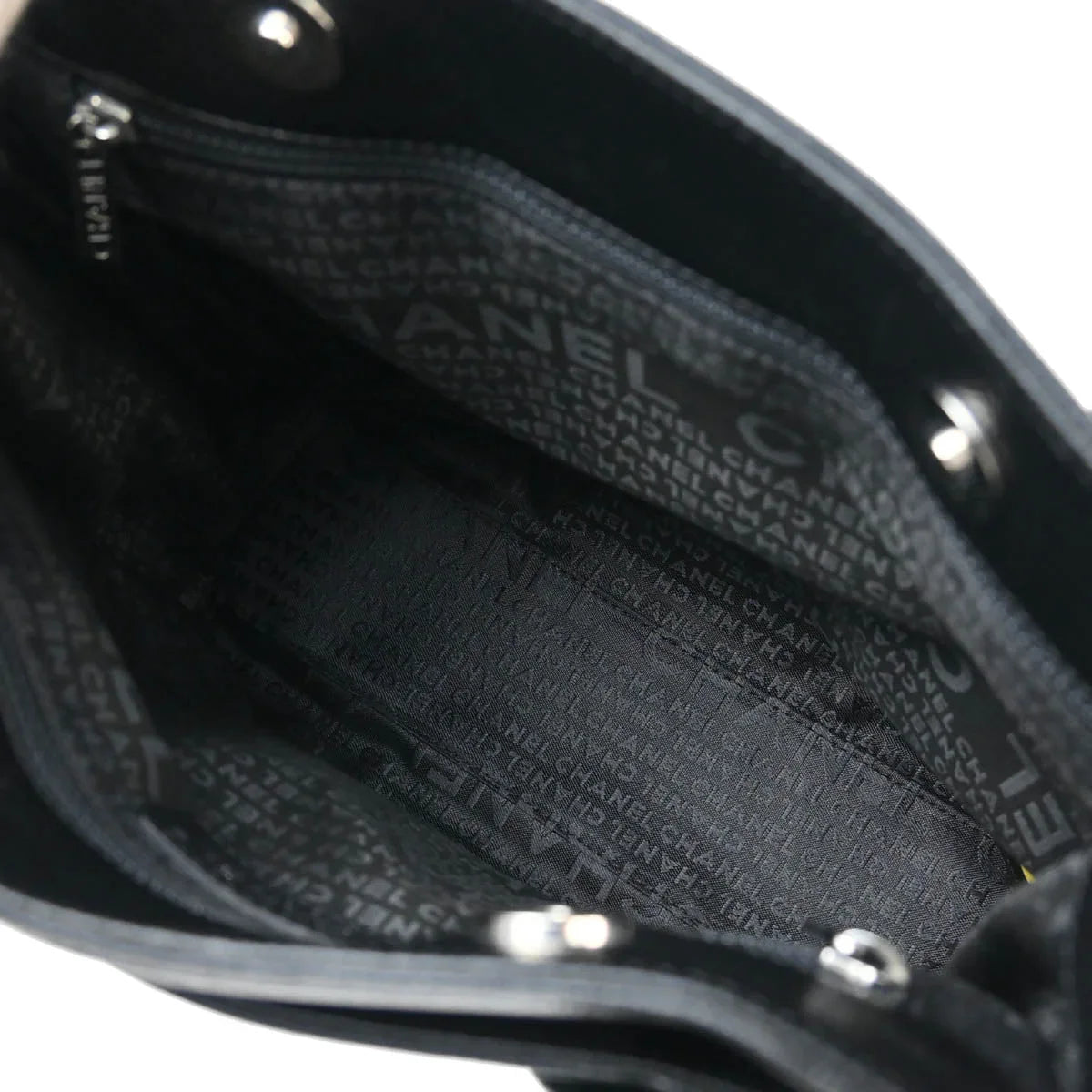 Chanel 2005-2006 Black Calfskin Mademoiselle Lock Tote Handbag