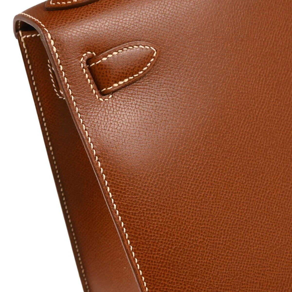 Hermes 2003 Noisette Veau Grain Lisse Kelly 28 Sellier 2way Shoulder Handbag
