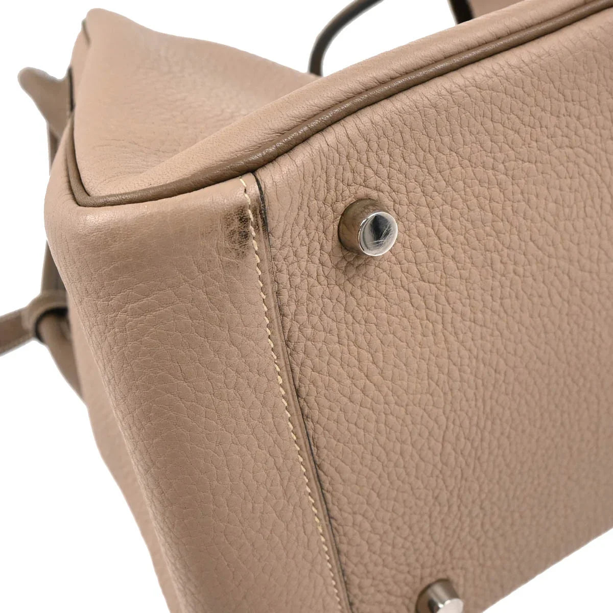 Hermes 2008 Gray Taurillon Clemence Lindy 34 Shoulder Bag