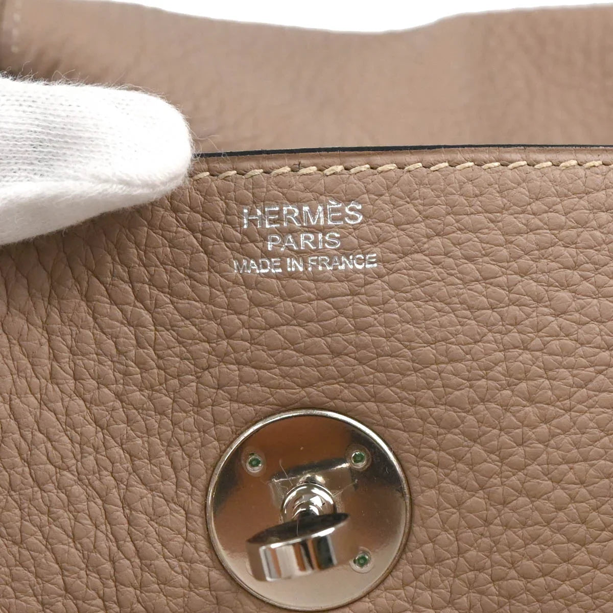 Hermes 2008 Gray Taurillon Clemence Lindy 34 Shoulder Bag