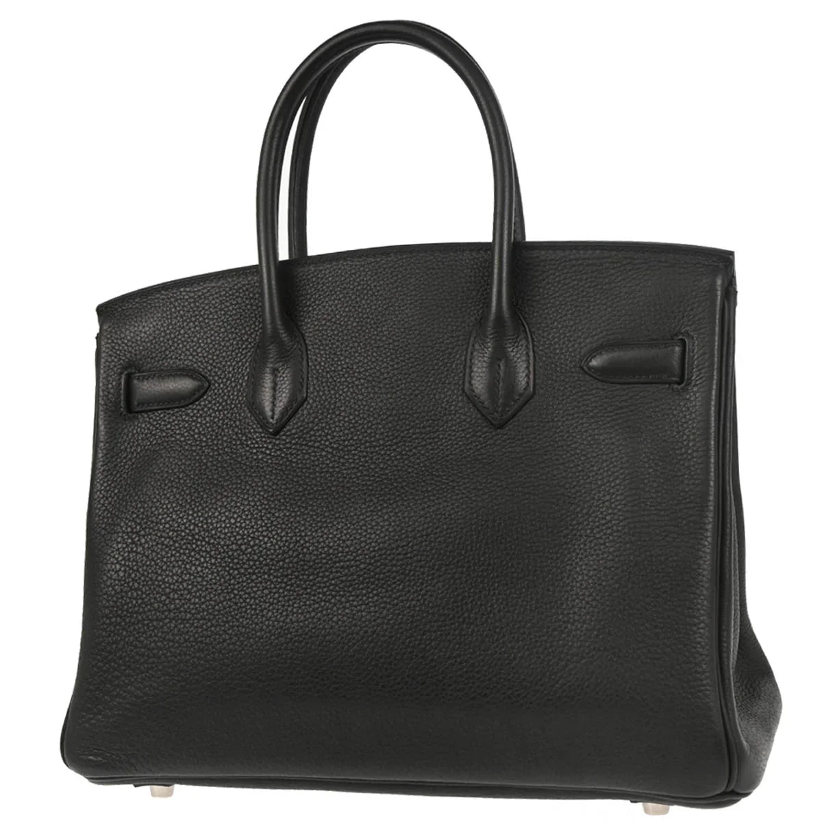 Hermes 2008 Black Taurillon Clemence Birkin 30 Handbag