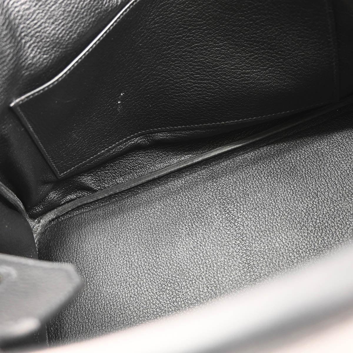 Hermes 2008 Black Taurillon Clemence Birkin 30 Handbag