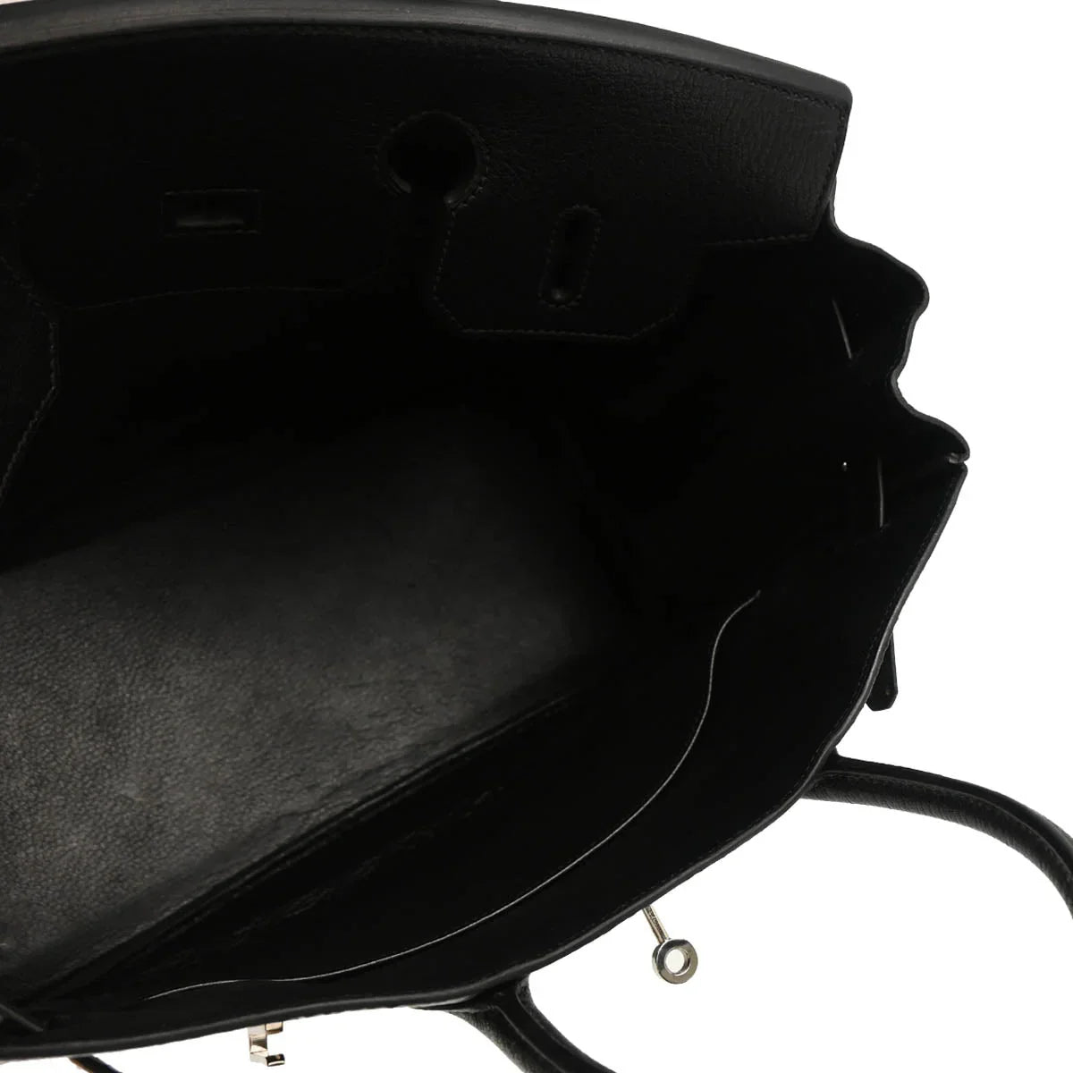 Hermes 2003 Black Chevre Haut a Courroies 32 Handbag