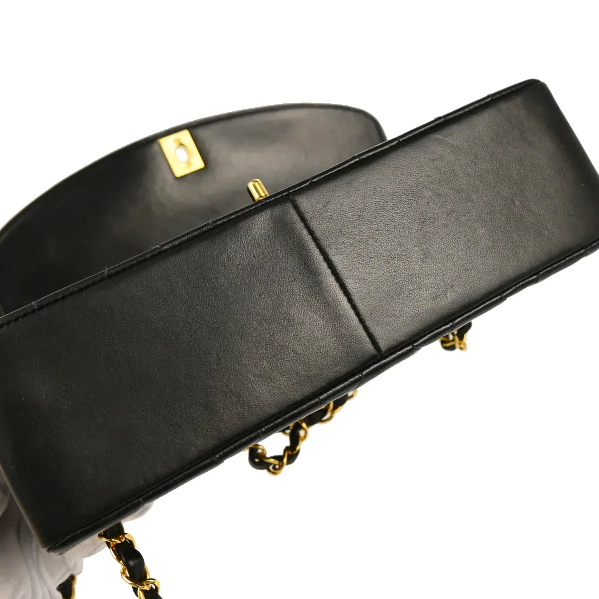 Chanel Black 1991-1994 Lambskin Medium Diana Shoulder Bag