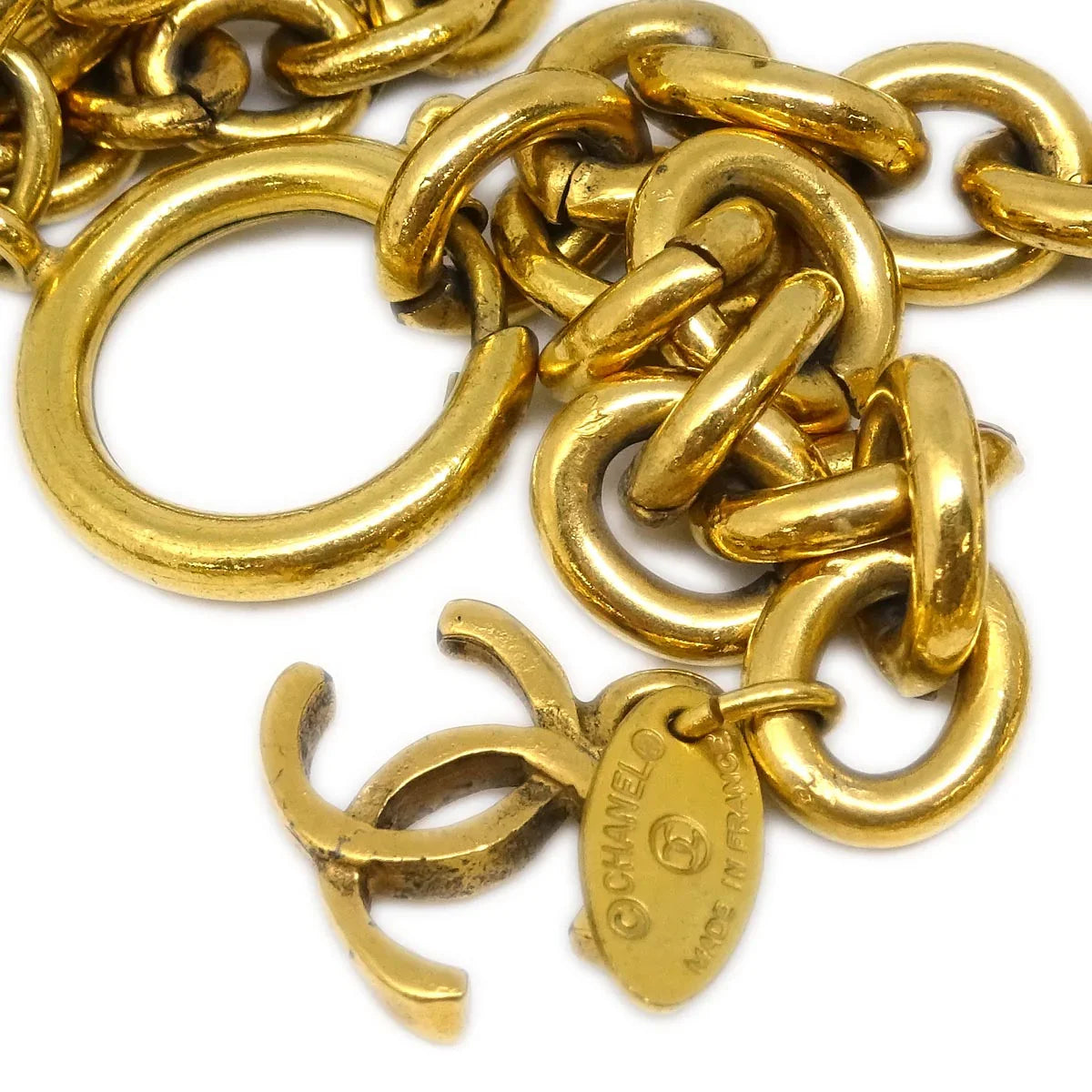 Chanel CC Gold Chain Belt Small Good