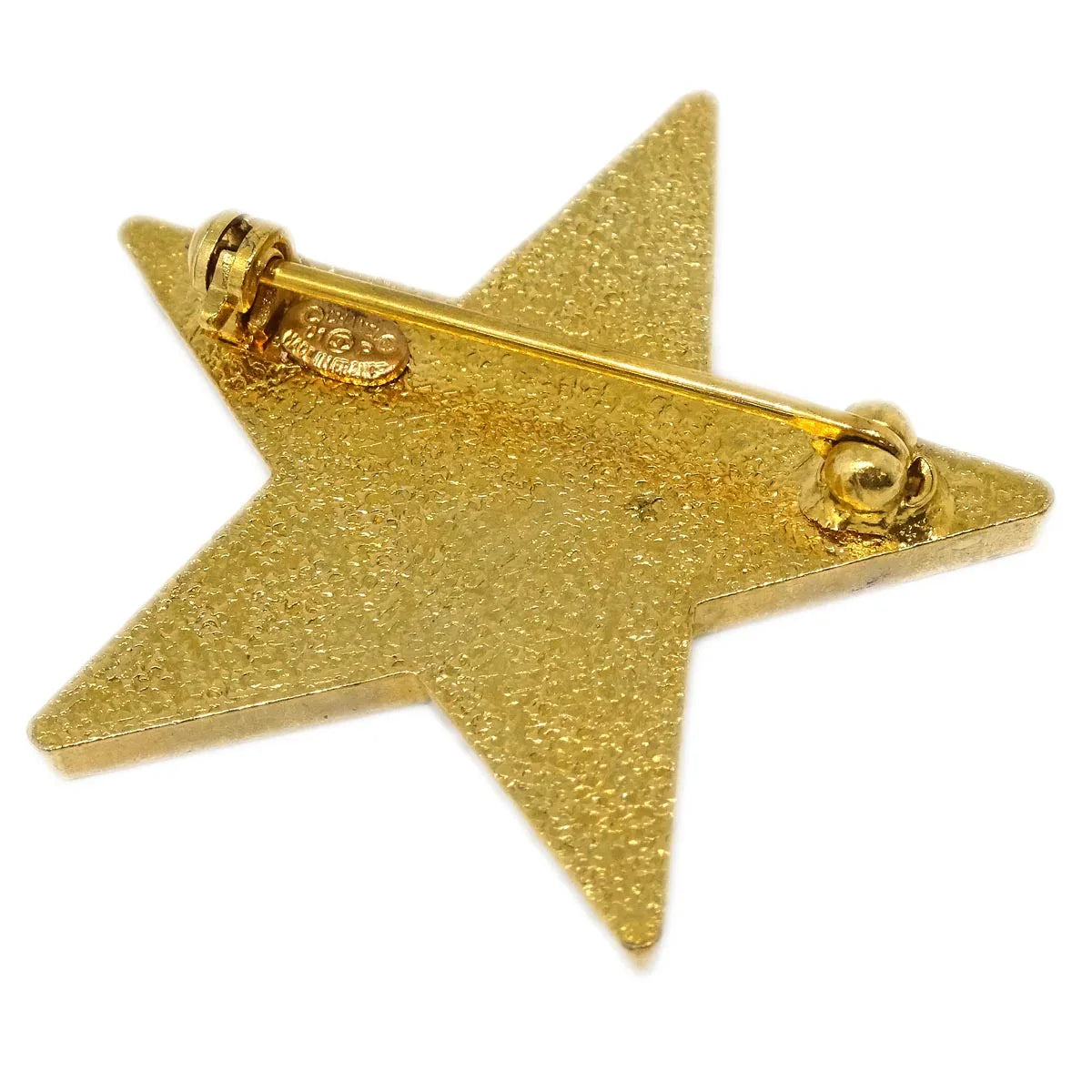 Chanel Star Brooch Pin Orange 01P