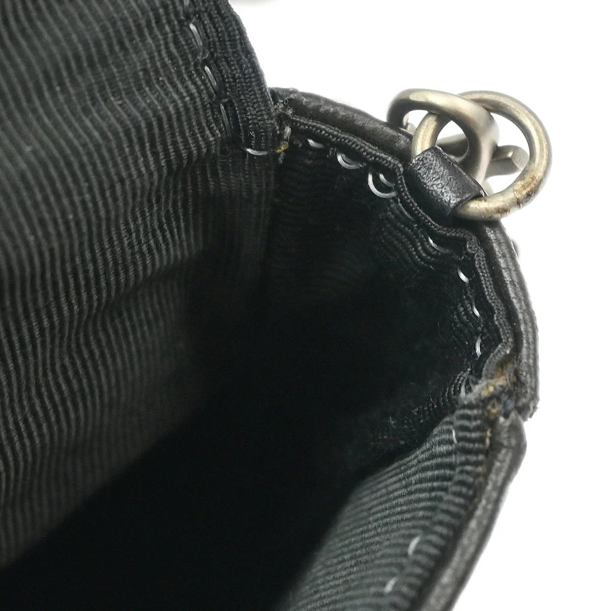 Chanel 2000-2001 Black Lambskin Choco Bar Micro Classic Flap Shoulder Bag Pochette