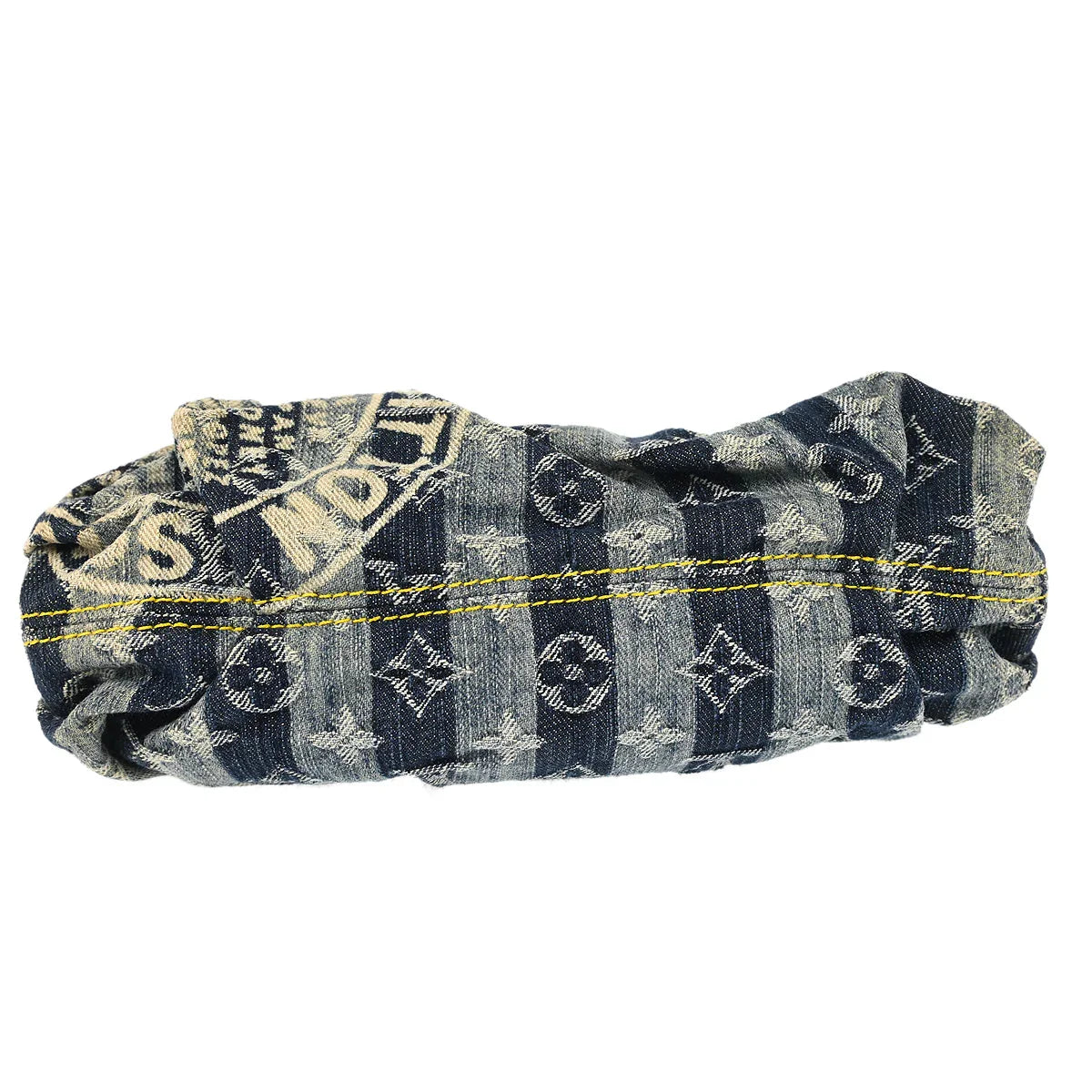 Louis Vuitton 2006 Blue Monogram Denim Mini Pleaty Raye Handbag M95333