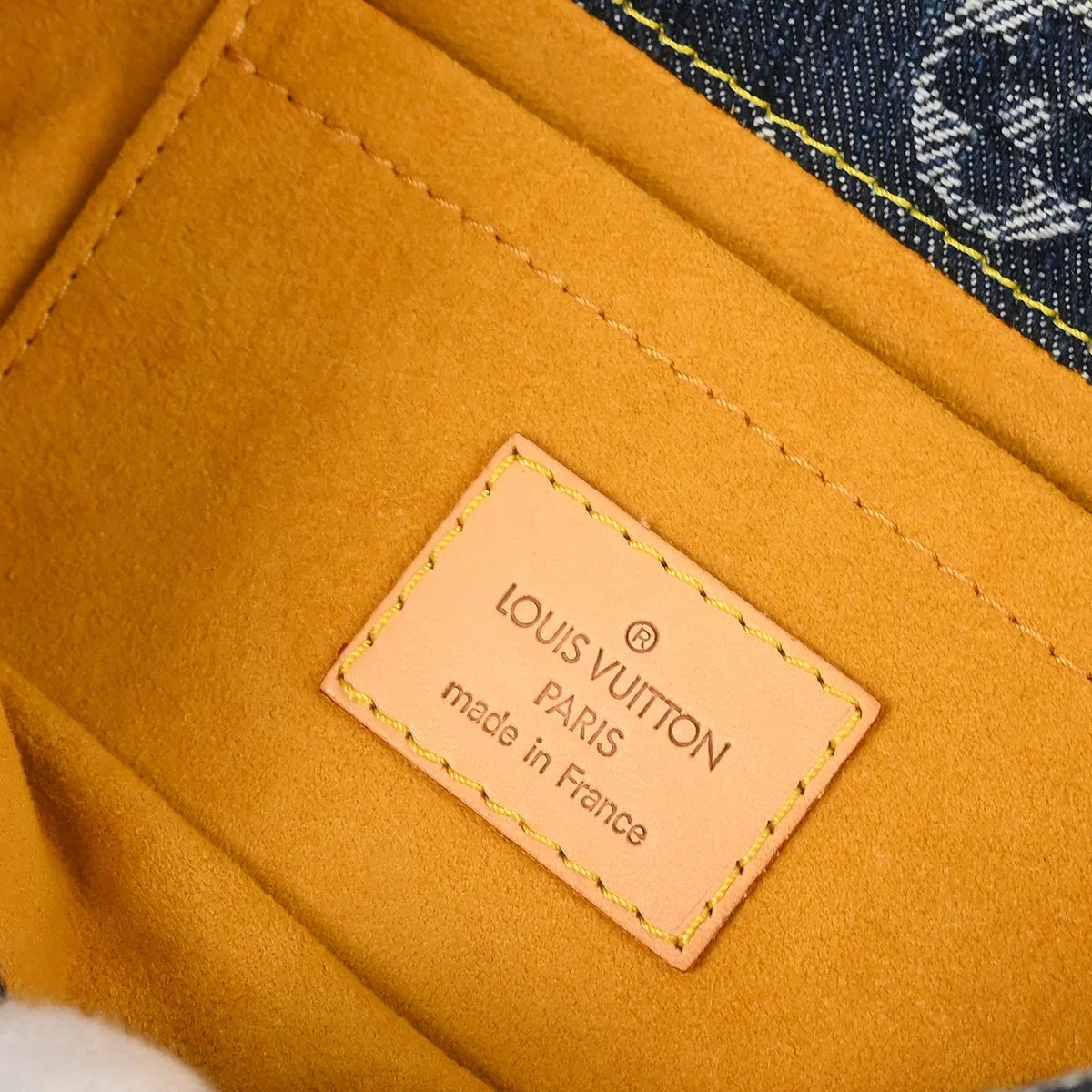 Louis Vuitton 2006 Blue Monogram Denim Mini Pleaty Raye Handbag M95333