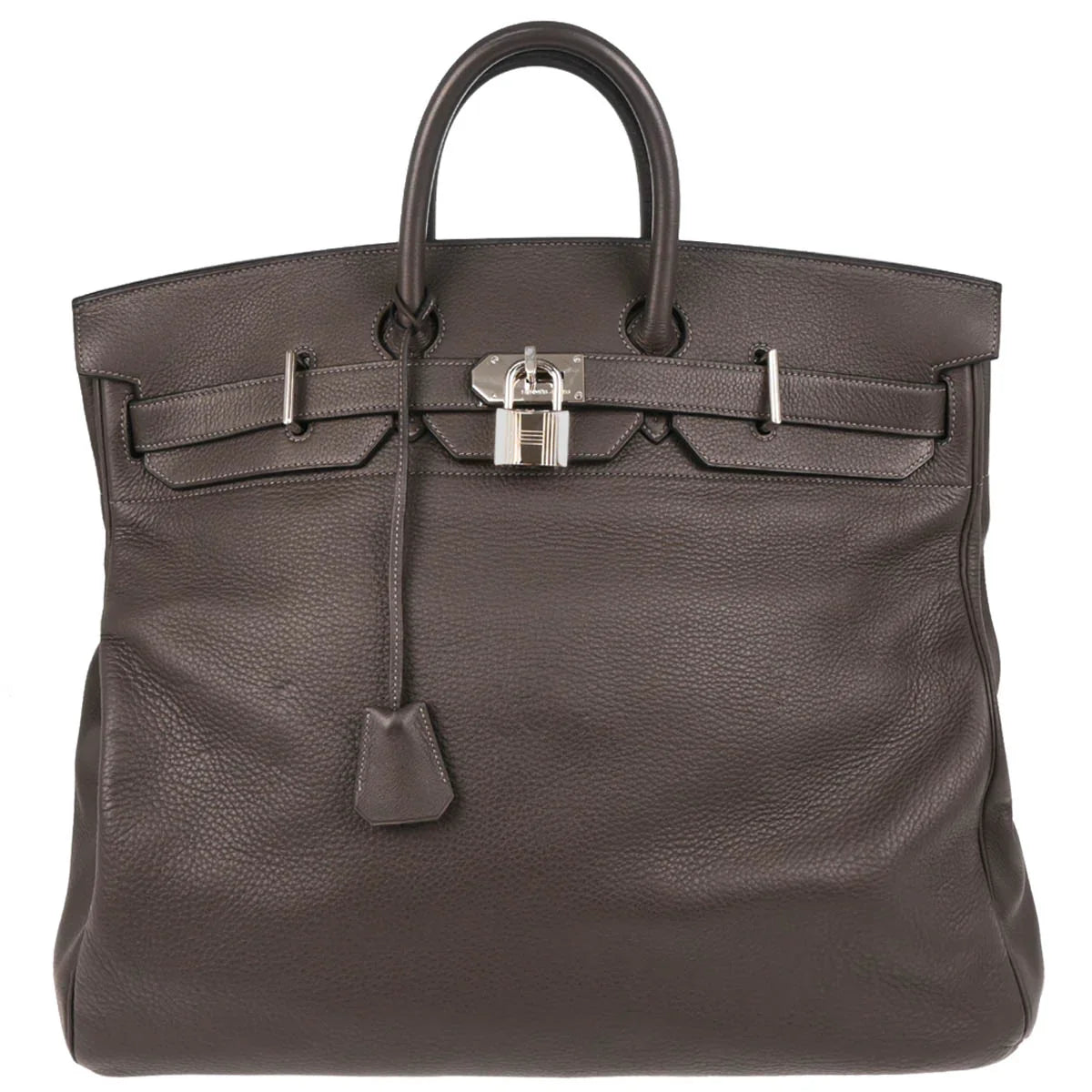 Hermes Graphite Togo Haut a Courroies 50 Handbag