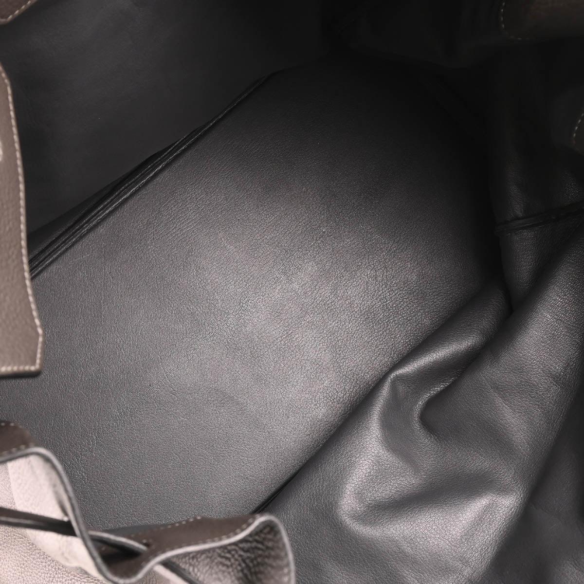 Hermes Graphite Togo Haut a Courroies 50 Handbag