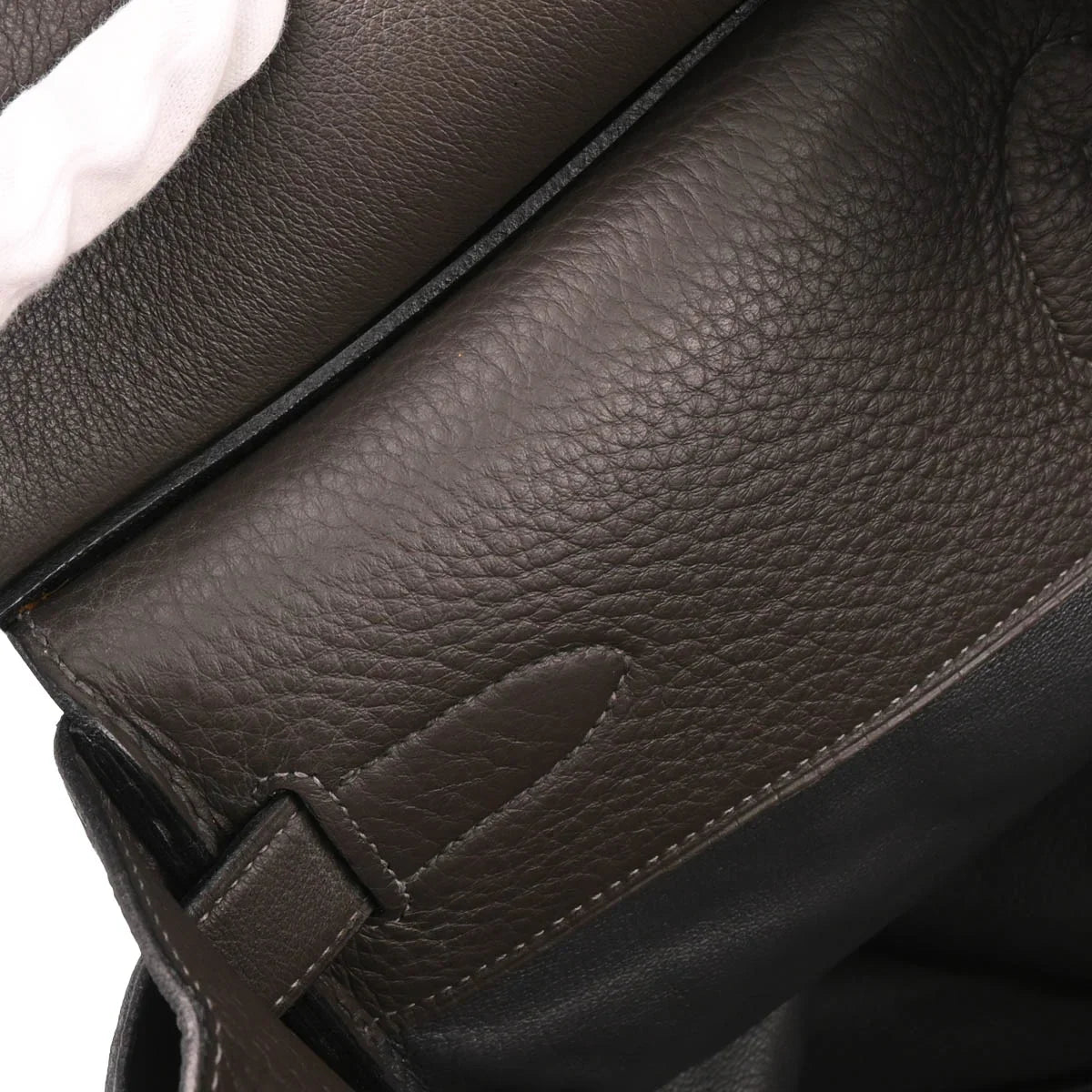 Hermes Graphite Togo Haut a Courroies 50 Handbag