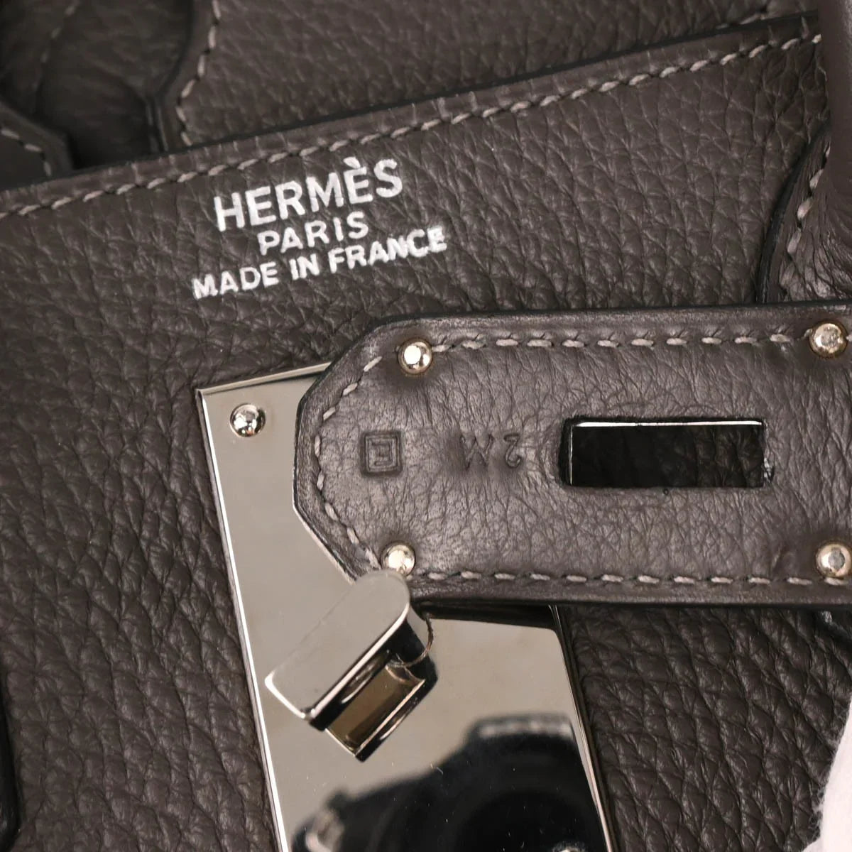 Hermes Graphite Togo Haut a Courroies 50 Handbag
