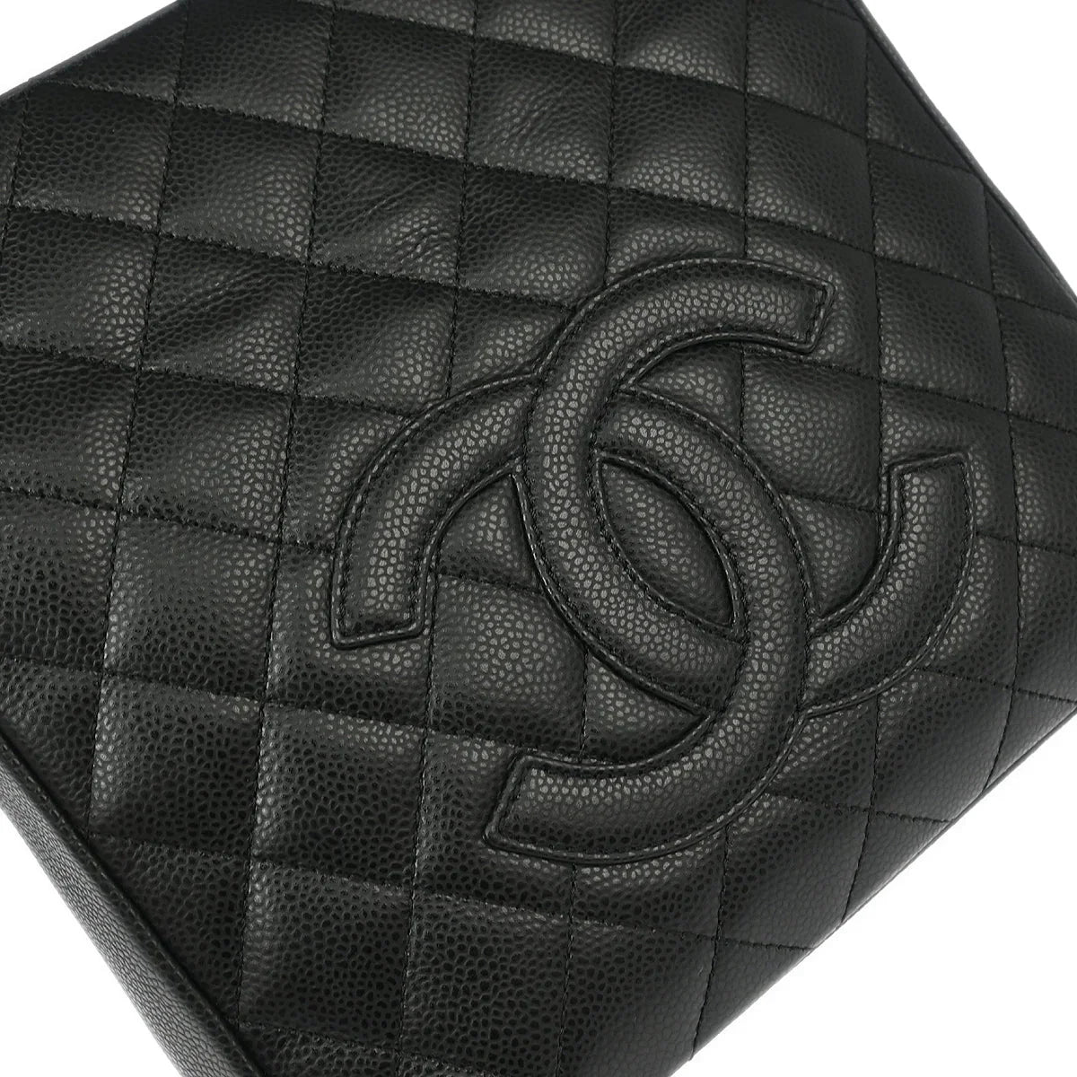 Chanel 2006-2008 Black Caviar Petite Shopping Tote PST Chain Handbag