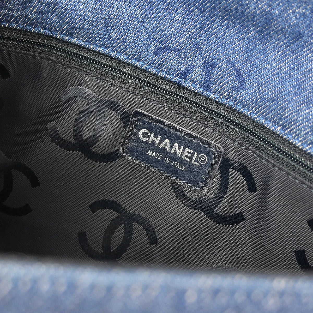Chanel 2002-2003 Blue Denim Handbag