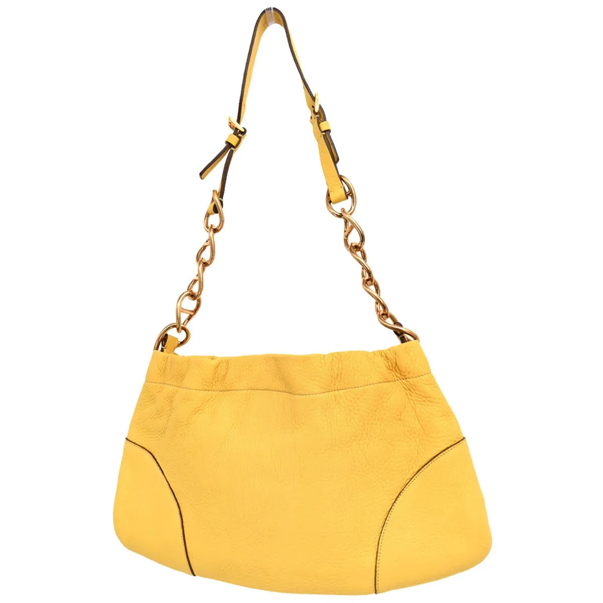 Prada Yellow Chain Shoulder Bag