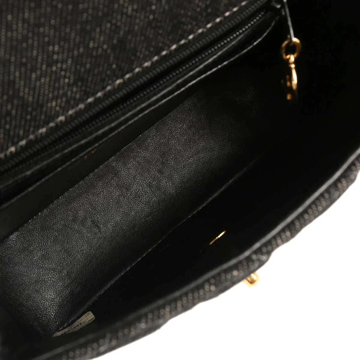Chanel 1997-1999 Black Denim Mini Classic Square Flap Bag 17