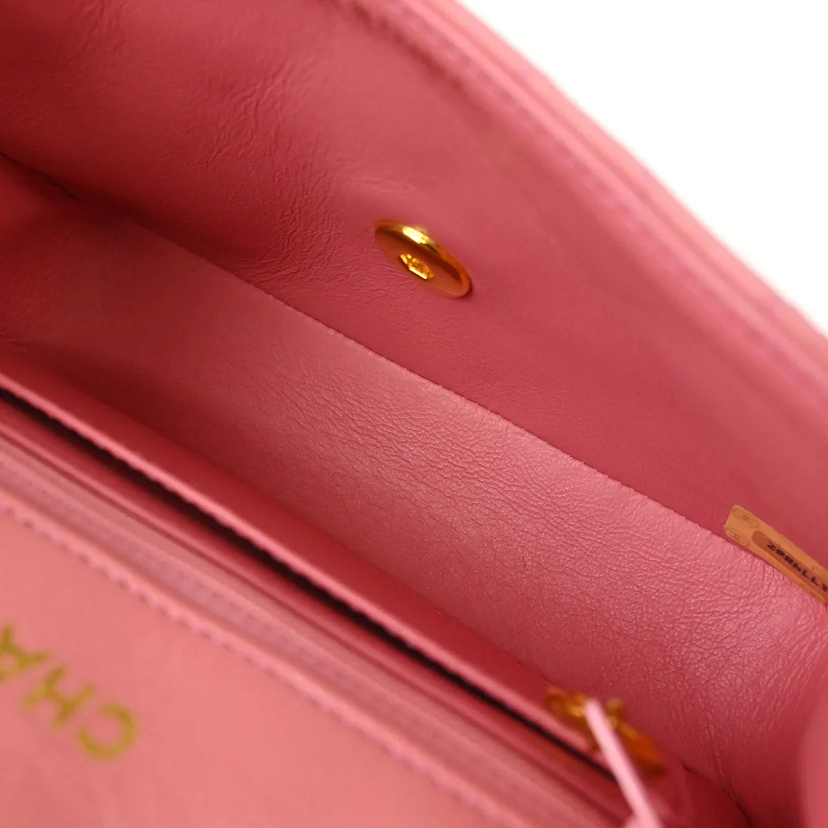 Chanel 1989-1991 Pink Lambskin Shoulder Bag