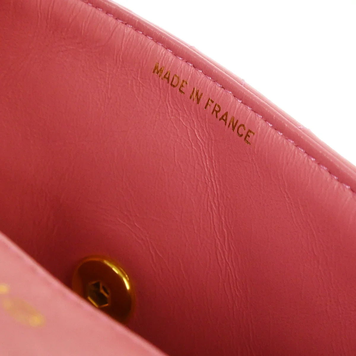Chanel 1989-1991 Pink Lambskin Shoulder Bag