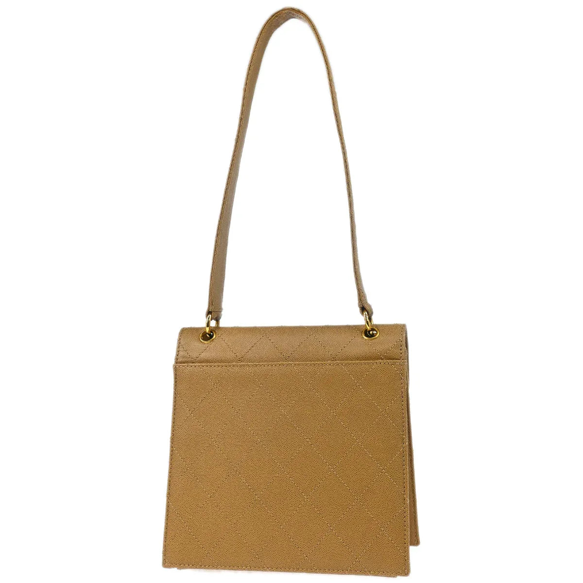 Chanel 1997-1999 Beige Caviar Shoulder Bag
