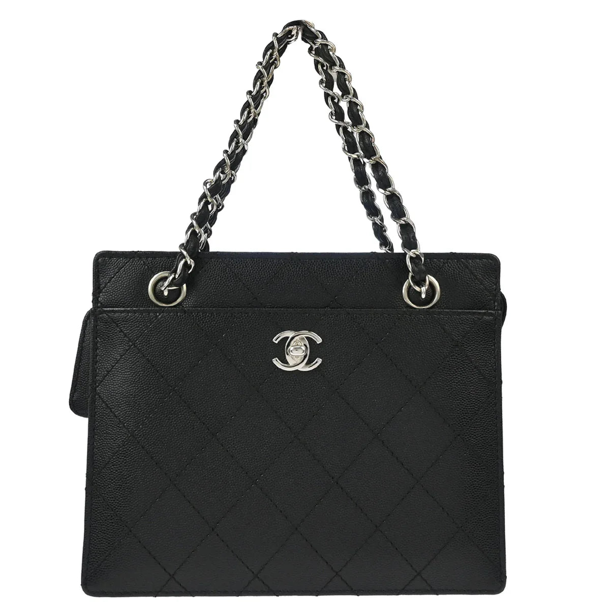 Chanel 1997-1999 Black Caviar Handbag