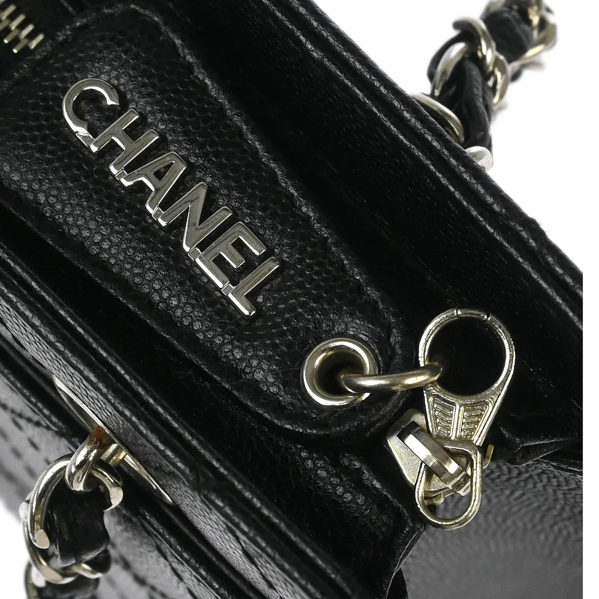 Chanel 1997-1999 Black Caviar Handbag